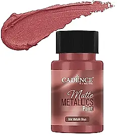 CADENCE MAT METALİK BOYA 50ML ANTİK KIZIL -MMB010