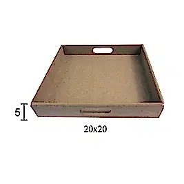 KÜÇÜK DÜZ KARE TEPSİ 20x20