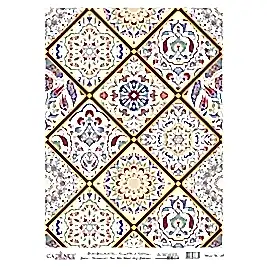DESENLİ ALTIN VARAK PİRİNÇ DEKOPAJ 30*42 CM MODEL 038