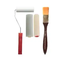 10cm Sünger Rulo Set + 10cm Kadife Rulo Yedek + Desen İpek Fırça 350-1