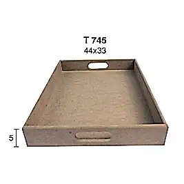 T 745 BÜYÜK DÜZ DİKDÖRTGEN TEPSİ