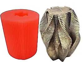 Dalgalı Oyma Yıldız Silikon Mum Kalıbı M-153