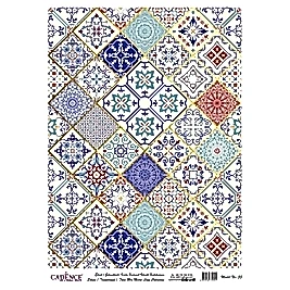 DESENLİ ALTIN VARAK PİRİNÇ DEKOPAJ 30*42 CM MODEL 053