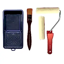 10 CM KADİFE RULO (MOHER) FIRÇA + 350-1 İPEK FIRÇA + TAVA SETİ