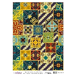 DESENLİ ALTIN VARAK PİRİNÇ DEKOPAJ 30*42 CM MODEL 027