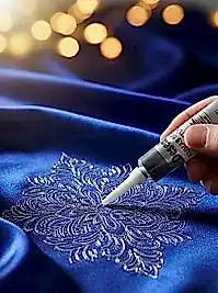 Desen Kumaş Kontür Gutta Gümüş Yaldız 20ml