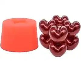 Mini Kalp Bubble Silikon Mum Kalıbı M-138