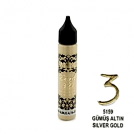 3D BONCUK BOYA-5159-GÜMÜŞ ALTIN