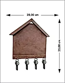 Ahşap Ev Anahtarlık