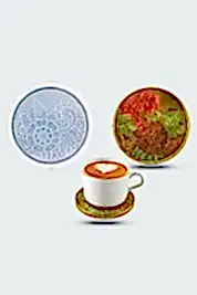 Çiçek Desenli Bardak Altı Epoksi Silikon Kalıbı EPK873