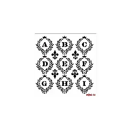 Home Decor Midi Stencil 22*22 cm hdm-14