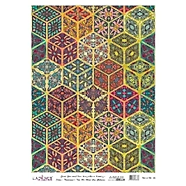 DESENLİ ALTIN VARAK PİRİNÇ DEKOPAJ 30*42 CM MODEL 026