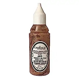 Boyutlu Boncuk Boya Simli Koyu Altın 50 ml B-463