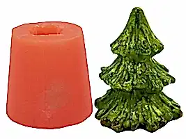 Küçük Çam Ağacı Silikon Mum Kalıbı M-250