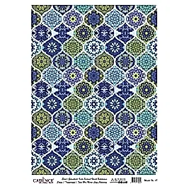 DESENLİ GÜMÜŞ VARAK PİRİNÇ DEKOPAJ 30*42 CM MODEL 017