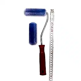 10 CM SÜNGER ÜSTÜ KADİFE KAPLI RULO FIRÇA SET 2'Lİ