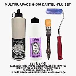 500ML H:06 DANTEL HYBRİD + 250ML PARLAK VERNİK 4'LÜ SET