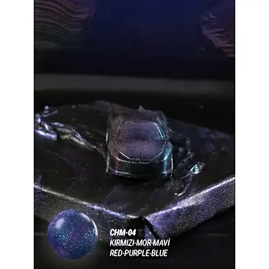 CHM04 Chameleon Renk Değiştiren Metalik Boya 30ML (Kırmızı-Mor-Mavi)